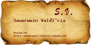 Sauerwein Valéria névjegykártya